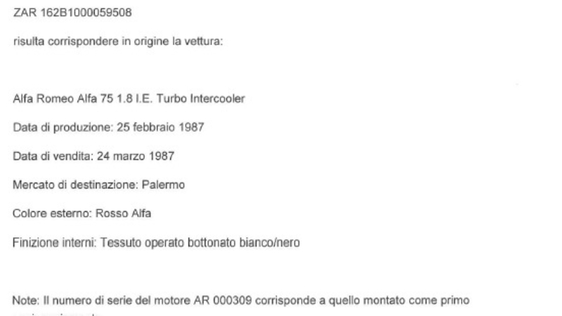 ALFA ROMEO 75 75 1.8i turbo - Cozzi